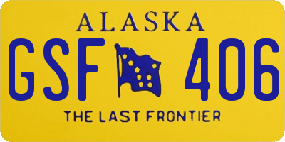 AK license plate GSF406