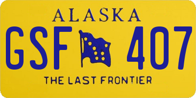 AK license plate GSF407
