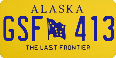 AK license plate GSF413