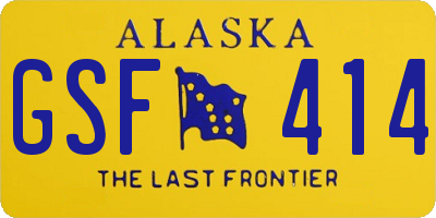 AK license plate GSF414