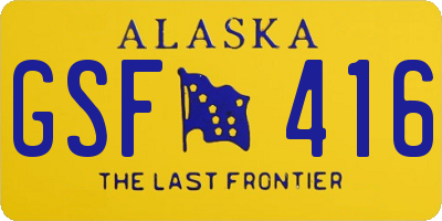 AK license plate GSF416