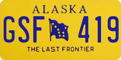 AK license plate GSF419