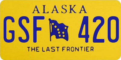 AK license plate GSF420