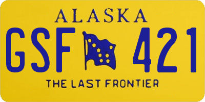 AK license plate GSF421