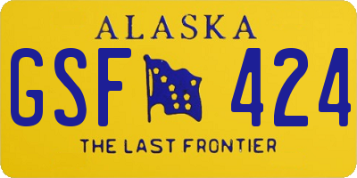 AK license plate GSF424
