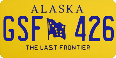 AK license plate GSF426