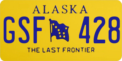 AK license plate GSF428
