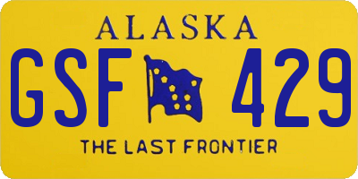 AK license plate GSF429