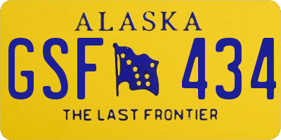 AK license plate GSF434