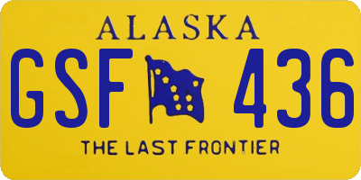 AK license plate GSF436