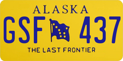 AK license plate GSF437