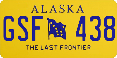 AK license plate GSF438