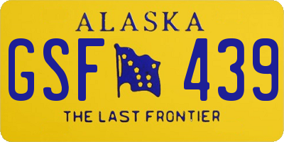 AK license plate GSF439