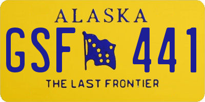 AK license plate GSF441