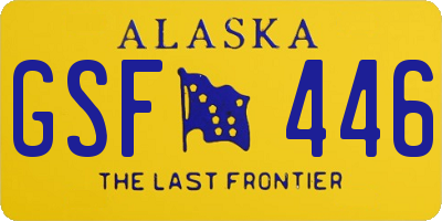 AK license plate GSF446