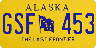 AK license plate GSF453