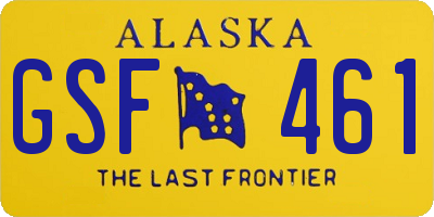 AK license plate GSF461