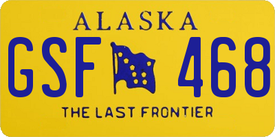 AK license plate GSF468