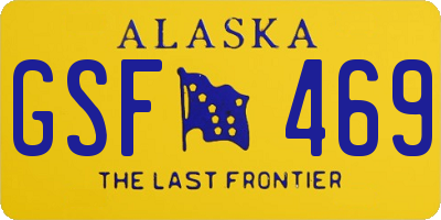 AK license plate GSF469