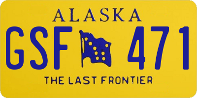 AK license plate GSF471