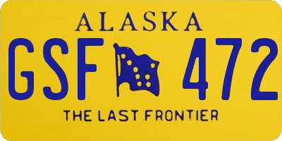 AK license plate GSF472