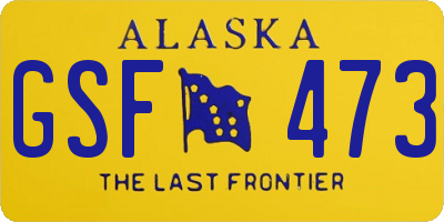 AK license plate GSF473