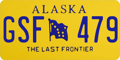 AK license plate GSF479