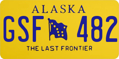 AK license plate GSF482