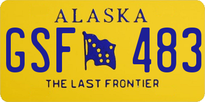 AK license plate GSF483