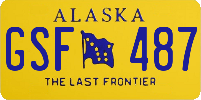 AK license plate GSF487