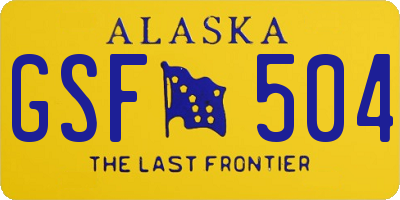 AK license plate GSF504
