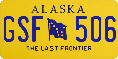 AK license plate GSF506