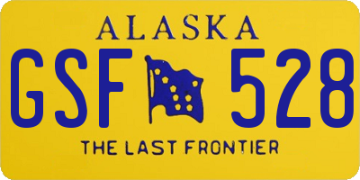 AK license plate GSF528