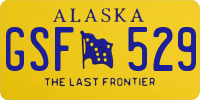 AK license plate GSF529