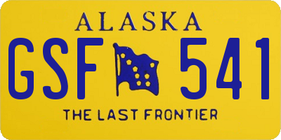 AK license plate GSF541