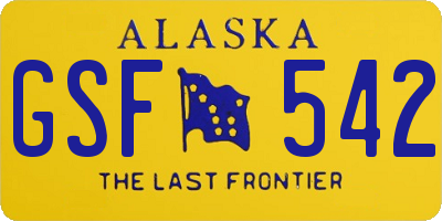 AK license plate GSF542
