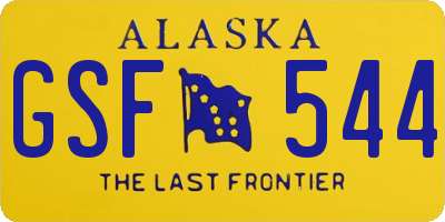 AK license plate GSF544