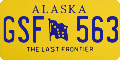 AK license plate GSF563