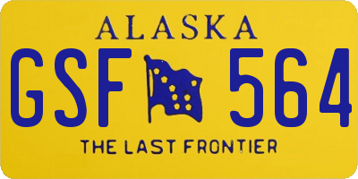 AK license plate GSF564