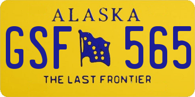 AK license plate GSF565