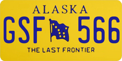 AK license plate GSF566