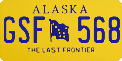 AK license plate GSF568
