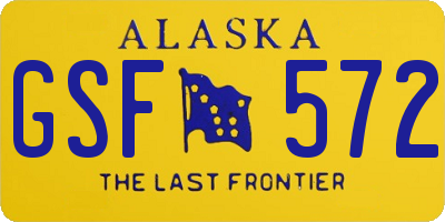 AK license plate GSF572