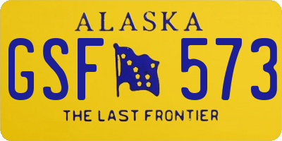 AK license plate GSF573
