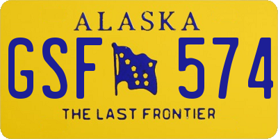 AK license plate GSF574
