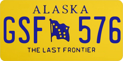 AK license plate GSF576