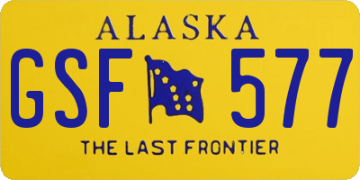 AK license plate GSF577