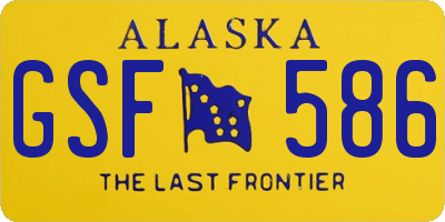 AK license plate GSF586