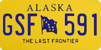 AK license plate GSF591