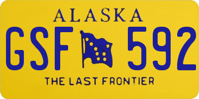 AK license plate GSF592
